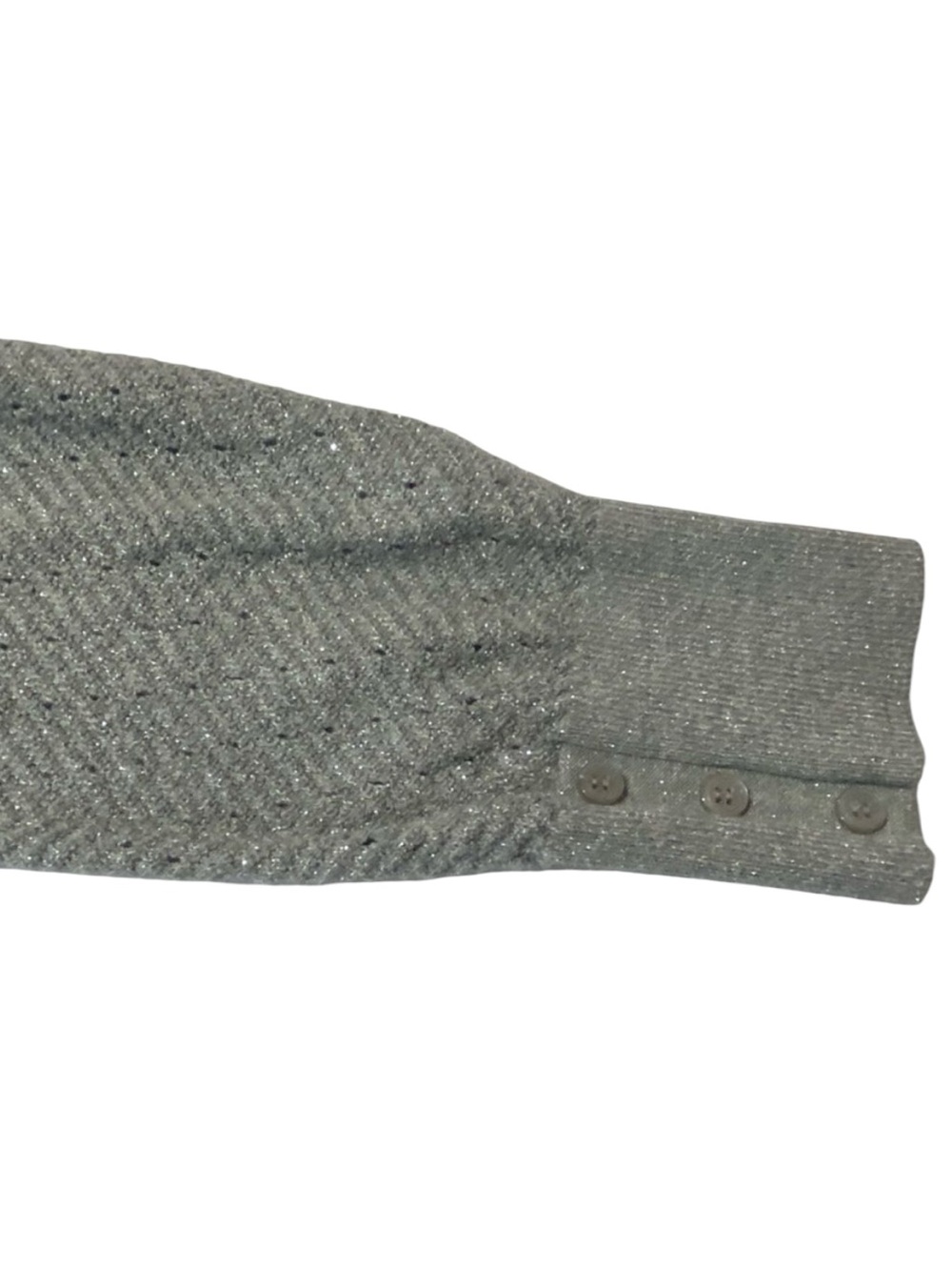 LANE BRYANT V-Neck Sparkly Silver Cardigan Sweater in Gray/Silver Size 18/20 - Picture 8 of 11